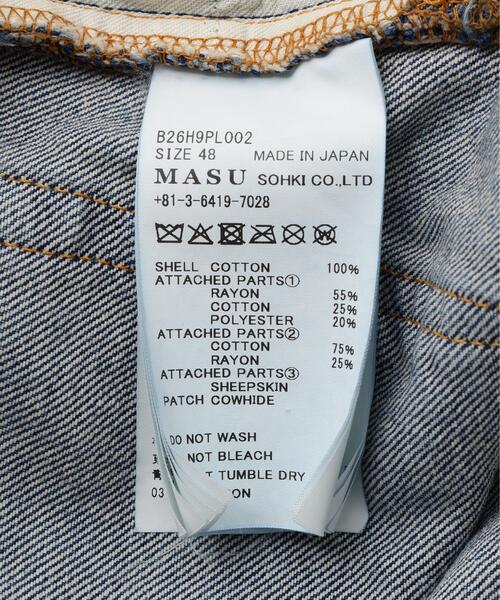 MASU(エムエーエスユー)の「MASU/エムエーエスユー/MB DIAMOND WIDE JEANS/B26H9PL002(デニムパンツ・メンズ・ブラック/その他4・46/48)」の10枚目の写真
