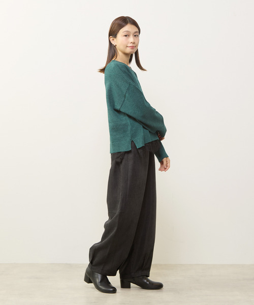 MELROSE claire（メルローズ クレール）の「【裾レースニットプルオーバー】（ニット/セーター・レディース・ライトグレー/ネイビー/グリーン・FREE）」の15枚目の写真