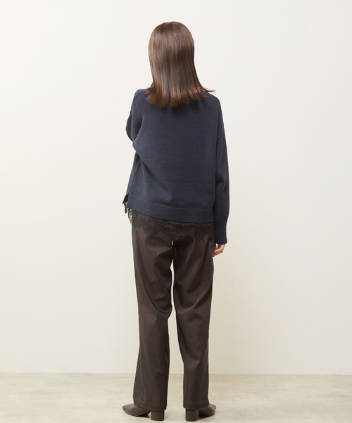 MELROSE claire（メルローズ クレール）の「【裾レースニットプルオーバー】（ニット/セーター・レディース・ライトグレー/ネイビー/グリーン・FREE）」の21枚目の写真