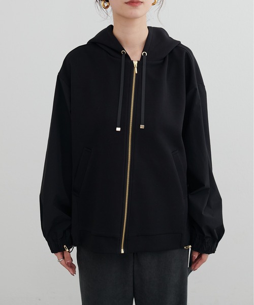 natural couture(ナチュラルクチュール)の「【LARUTA】異素材ドッキングドロストパーカー(パーカー・レディース・ライトベージュ/ブラック/チャコールグレー・FREE)」の21枚目の写真