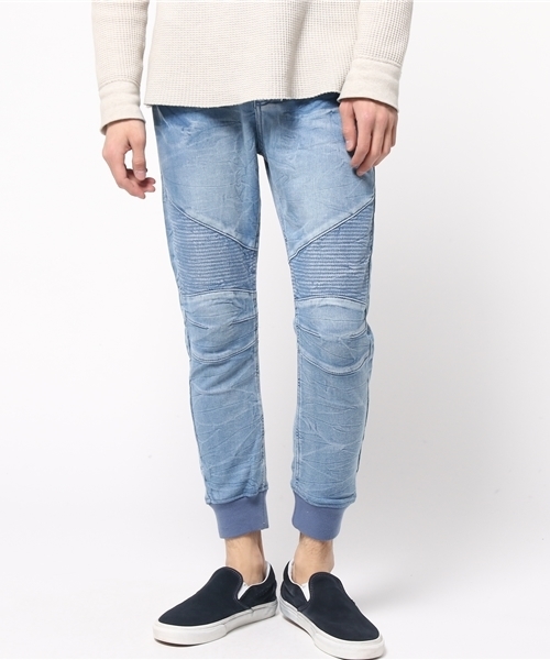 VENCEEXCHANGE（ヴァンスエクスチェンジ）の「裾リブバイカードビーデニム    （デニムパンツ・メンズ・ネイビー/ブラック/ブルー/グレー・MEDIUM/LARGE/SMALL）」の14枚目の写真