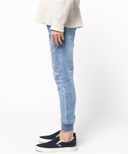 VENCEEXCHANGE（ヴァンスエクスチェンジ）の「裾リブバイカードビーデニム    （デニムパンツ・メンズ・ネイビー/ブラック/ブルー/グレー・MEDIUM/LARGE/SMALL）」の5枚目の写真