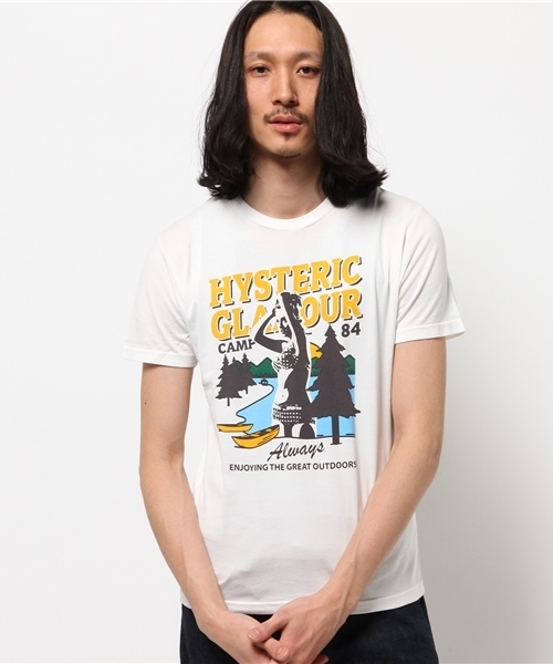 HYSTERIC GLAMOUR（ヒステリックグラマー）の「HYS CAMP pt T-SH（Tシャツ/カットソー・メンズ・ホワイト/ブラック/グリーン・SMALL/LARGE/MEDIUM/X-LARGE）」の13枚目の写真