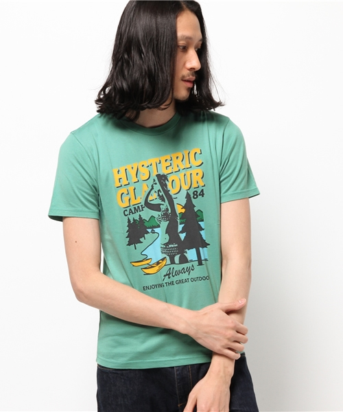 HYSTERIC GLAMOUR（ヒステリックグラマー）の「HYS CAMP pt T-SH（Tシャツ/カットソー・メンズ・ホワイト/ブラック/グリーン・SMALL/LARGE/MEDIUM/X-LARGE）」の8枚目の写真