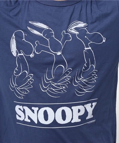 JUNK FOOD(ジャンクフード)の「HOPPING SNOOPY/スヌーピーTシャツ(Tシャツ/カットソー・メンズ・ネイビー・MEDIUM/SMALL/X-SMALL/LARGE)」の7枚目の写真
