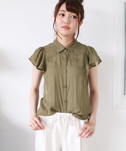 N.（N. Natural Beauty Basic）（エヌエヌナチュラルビューティーベーシック）の「ビエラブラウス シャツカラー（シャツ/ブラウス・レディース・ネイビー/ブルー系その他/ブルー/ホワイト/ピンク/カーキ/クリアブルー/カーキオリーブ・MEDIUM）」の3枚目の写真