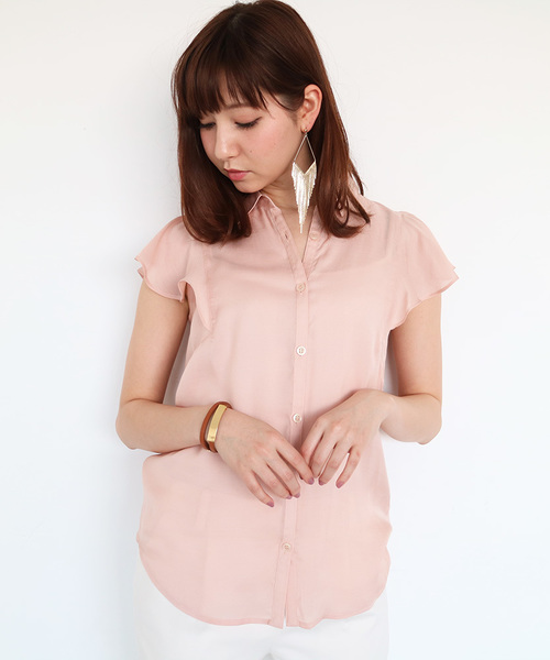 N.（N. Natural Beauty Basic）（エヌエヌナチュラルビューティーベーシック）の「ビエラブラウス シャツカラー（シャツ/ブラウス・レディース・ネイビー/ブルー系その他/ブルー/ホワイト/ピンク/カーキ/クリアブルー/カーキオリーブ・MEDIUM）」の8枚目の写真