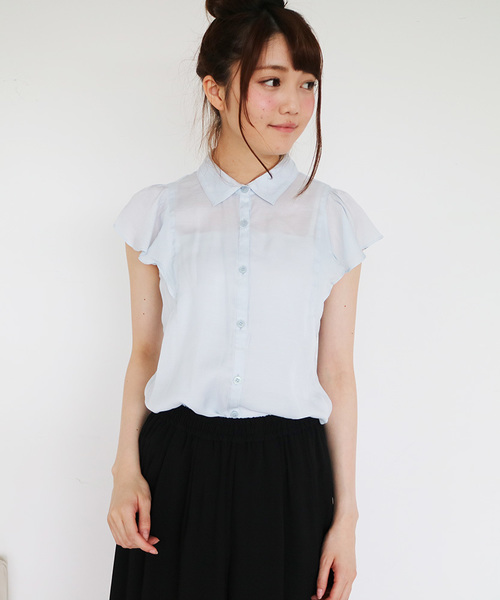 N.（N. Natural Beauty Basic）（エヌエヌナチュラルビューティーベーシック）の「ビエラブラウス シャツカラー（シャツ/ブラウス・レディース・ネイビー/ブルー系その他/ブルー/ホワイト/ピンク/カーキ/クリアブルー/カーキオリーブ・MEDIUM）」の6枚目の写真