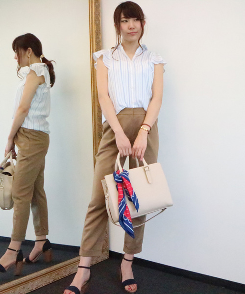 N.（N. Natural Beauty Basic）（エヌエヌナチュラルビューティーベーシック）の「ビエラブラウス シャツカラー（シャツ/ブラウス・レディース・ネイビー/ブルー系その他/ブルー/ホワイト/ピンク/カーキ/クリアブルー/カーキオリーブ・MEDIUM）」の16枚目の写真