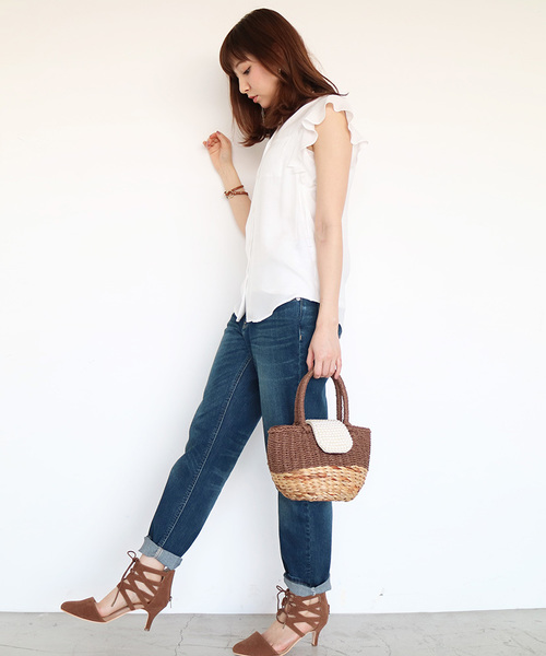 N.（N. Natural Beauty Basic）（エヌエヌナチュラルビューティーベーシック）の「ビエラブラウス シャツカラー（シャツ/ブラウス・レディース・ネイビー/ブルー系その他/ブルー/ホワイト/ピンク/カーキ/クリアブルー/カーキオリーブ・MEDIUM）」の21枚目の写真