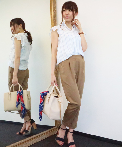 N.（N. Natural Beauty Basic）（エヌエヌナチュラルビューティーベーシック）の「ビエラブラウス シャツカラー（シャツ/ブラウス・レディース・ネイビー/ブルー系その他/ブルー/ホワイト/ピンク/カーキ/クリアブルー/カーキオリーブ・MEDIUM）」の17枚目の写真