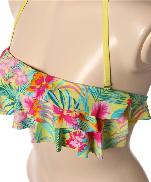 Luz Llena (philter)（ラズレナ　フィルター）の「[単品]2way・花柄3段フリルブラトップ/3Dビキニ（水着・レディース・イエロー/ネイビー・SMALL/LARGE/MEDIUM）」の5枚目の写真