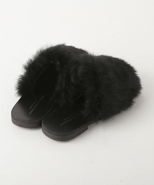 green label relaxing（グリーンレーベルリラクシング）の「KC FUR サンダル◆（サンダル・レディース・ブラック/ライトグレー/ダークブラウン・38/36/37）」の6枚目の写真