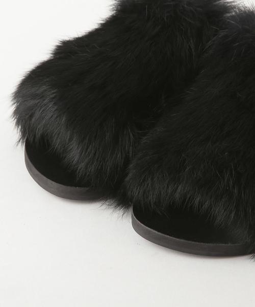 green label relaxing（グリーンレーベルリラクシング）の「KC FUR サンダル◆（サンダル・レディース・ブラック/ライトグレー/ダークブラウン・38/36/37）」の7枚目の写真