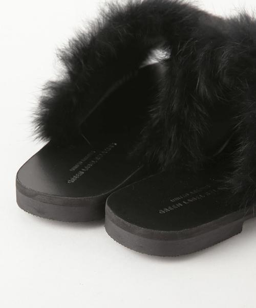 green label relaxing（グリーンレーベルリラクシング）の「KC FUR サンダル◆（サンダル・レディース・ブラック/ライトグレー/ダークブラウン・38/36/37）」の8枚目の写真