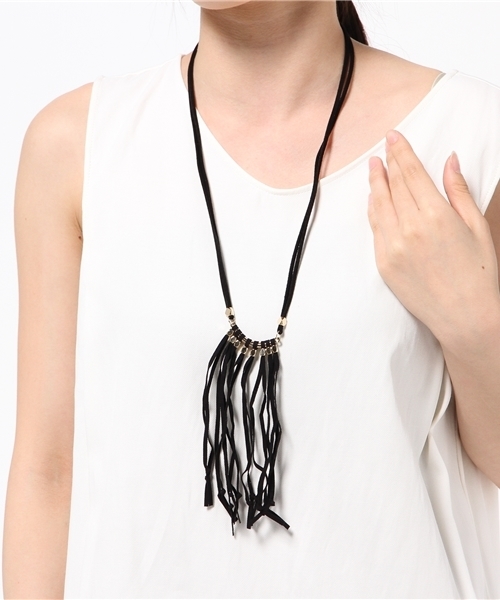 ACC.（エーシーシー.）の「メタルフリンジネックレス（ネックレス・レディース・ブラック/アイボリー/オレンジ・FREE）」の6枚目の写真