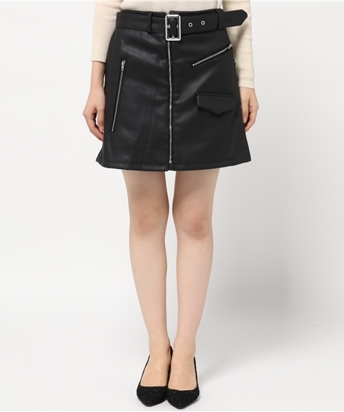 WEGO（ウィゴー）の「WEGO/ライダーススカート（スカート・レディース・ブラック・FREE）」の5枚目の写真