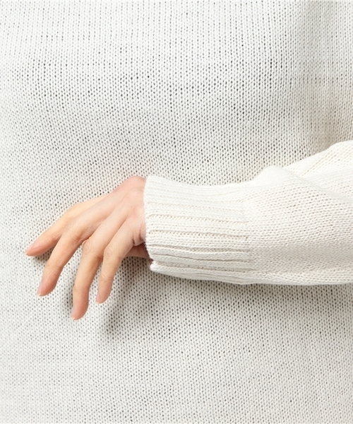 RAY CASSIN（レイカズン）の「タートルネックプルオーバー（ニット/セーター・レディース・ネイビー/オフホワイト/杢グレー/キャメル・FREE）」の9枚目の写真