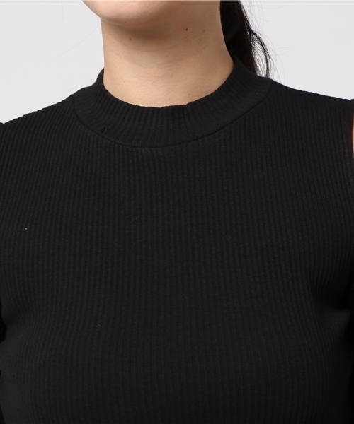 WEGO(ウィゴー)の「WEGO/オープンショルダーピチリブカットソー(Tシャツ/カットソー・レディース・ホワイト系その他5/ブラック/ピンク/レッド/ホワイト・FREE)」の9枚目の写真