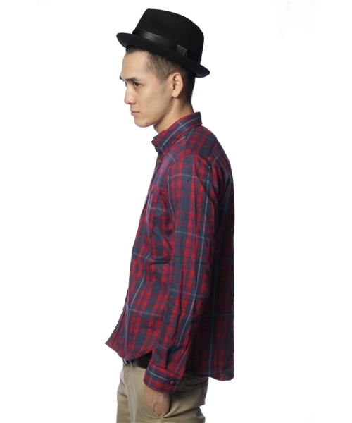 CIAOPANIC(チャオパニック)の「ビエラキモウチェックシャツL/S(シャツ/ブラウス・メンズ・レッド/グレー/オレンジ/パープル/グリーン・MEDIUM/LARGE)」の10枚目の写真