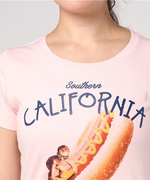 roial(ロイアル)の「GINGER-G/ROIAL(ロイアル)半袖Tシャツ(Tシャツ/カットソー・レディース・ホワイト/ライトピンク/ピンク・LARGE/MEDIUM/SMALL)」の10枚目の写真
