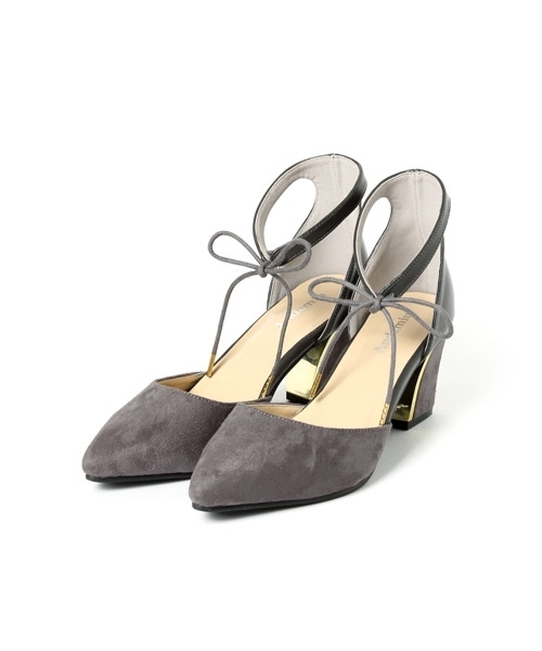 Andemiu（アンデミュウ）の「リボンストラップパンプス767768（パンプス・レディース・ブラック/レッド/グレー・SMALL/LARGE/MEDIUM）」の4枚目の写真