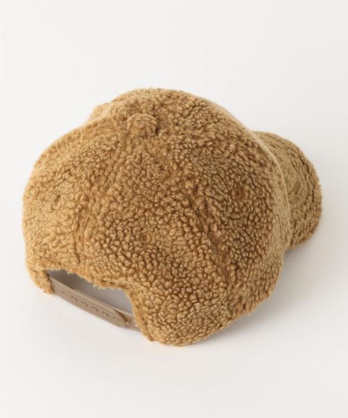 green label relaxing（グリーンレーベルリラクシング）の「ボアキャップ ◆（キャップ・キッズ・ベージュ/ネイビー・52-54cm）」の4枚目の写真