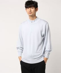 スーパーファインメリノ ハーフジップニット