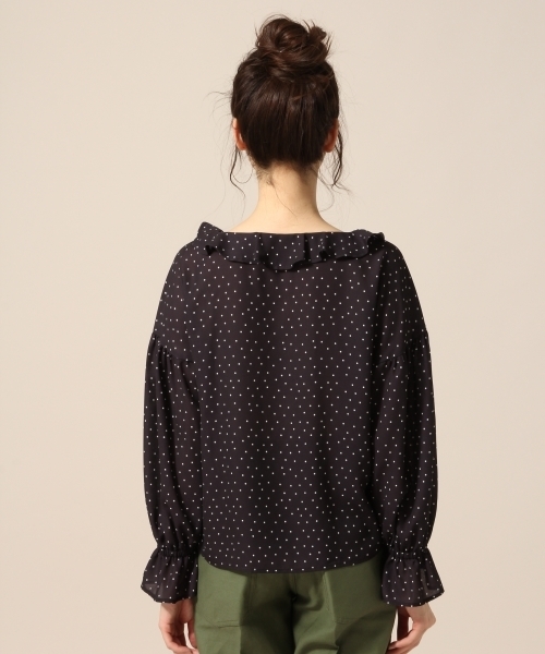 LOWRYS FARM(ローリーズファーム)の「JZドットブラウス 784925 (シャツ/ブラウス・レディース・ライラック/オフホワイト/ブラック・LARGE/MEDIUM)」の6枚目の写真