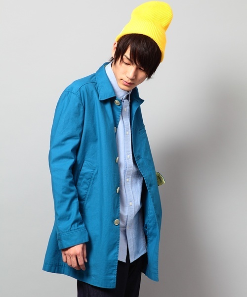 WEGO(ウィゴー)の「配色ステンカラーコート(ステンカラーコート・メンズ・ターコイズブルー/ベージュ/ネイビー・MEDIUM/LARGE)」の3枚目の写真