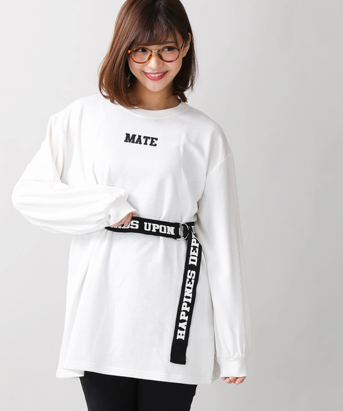 Wego ウィゴー の Wego ロゴベルトスウェットワンピース ワンピース Wear