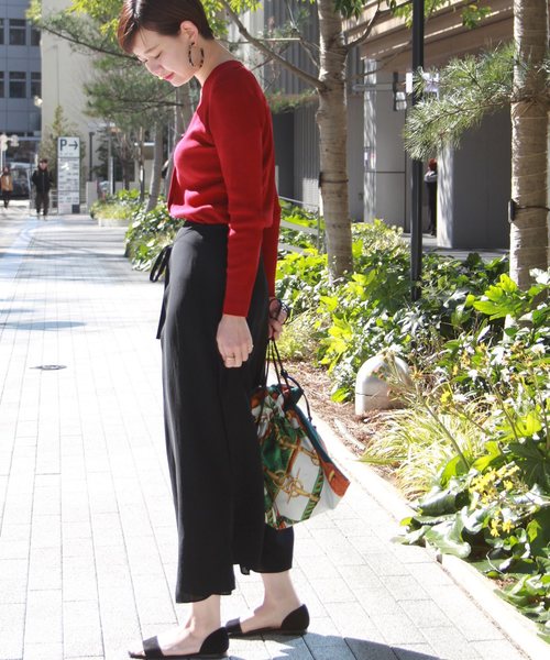 journal standard L'essage（ジャーナルスタンダードレサージュ）の「ポプリンラップパンツ◆#（その他パンツ・レディース・ブラック/ブラウン/カーキ/イエロー・FREE）」の22枚目の写真