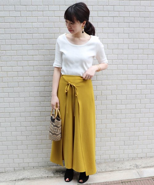 journal standard L'essage（ジャーナルスタンダードレサージュ）の「ポプリンラップパンツ◆#（その他パンツ・レディース・ブラック/ブラウン/カーキ/イエロー・FREE）」の14枚目の写真