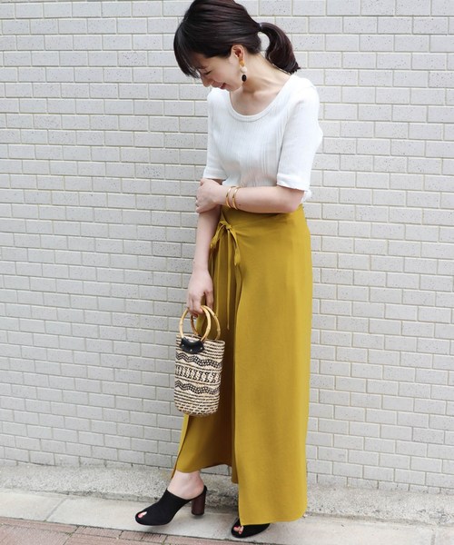 journal standard L'essage（ジャーナルスタンダードレサージュ）の「ポプリンラップパンツ◆#（その他パンツ・レディース・ブラック/ブラウン/カーキ/イエロー・FREE）」の16枚目の写真