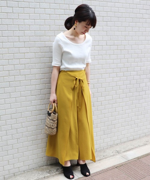 journal standard L'essage（ジャーナルスタンダードレサージュ）の「ポプリンラップパンツ◆#（その他パンツ・レディース・ブラック/ブラウン/カーキ/イエロー・FREE）」の17枚目の写真