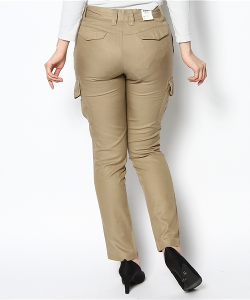 alcali（アルカリ）の「PAPER CHEST SELECT/KIFFE ﾊﾟﾝﾂ（カーゴパンツ・レディース・ベージュ/オリーブ・2/3/4）」の4枚目の写真