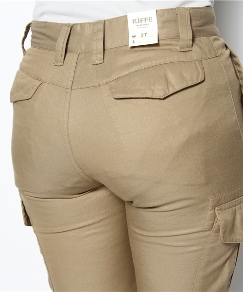 alcali（アルカリ）の「PAPER CHEST SELECT/KIFFE ﾊﾟﾝﾂ（カーゴパンツ・レディース・ベージュ/オリーブ・2/3/4）」の6枚目の写真