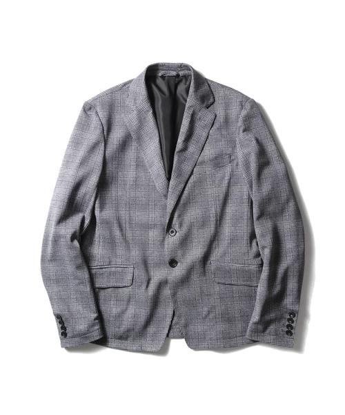 Luv maison（ラブメゾン）の「軽量素材テーラードJKT（テーラードジャケット・メンズ・ブラック×ホワイト/カーキ/ブラック・M/L）」の2枚目の写真