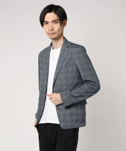 Luv maison（ラブメゾン）の「軽量素材テーラードJKT（テーラードジャケット・メンズ・ブラック×ホワイト/カーキ/ブラック・M/L）」の8枚目の写真