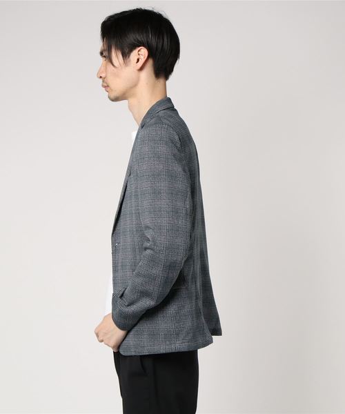 Luv maison（ラブメゾン）の「軽量素材テーラードJKT（テーラードジャケット・メンズ・ブラック×ホワイト/カーキ/ブラック・M/L）」の6枚目の写真