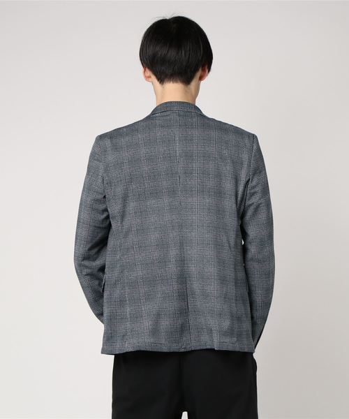 Luv maison（ラブメゾン）の「軽量素材テーラードJKT（テーラードジャケット・メンズ・ブラック×ホワイト/カーキ/ブラック・M/L）」の4枚目の写真