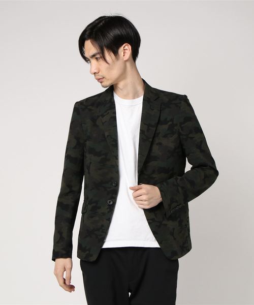 Luv maison（ラブメゾン）の「軽量素材テーラードJKT（テーラードジャケット・メンズ・ブラック×ホワイト/カーキ/ブラック・M/L）」の10枚目の写真