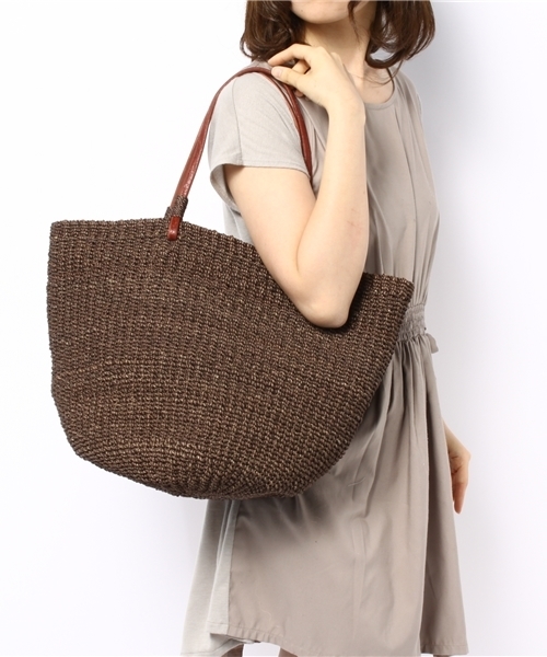 BEAMS BOY(ビームスボーイ)の「 ANJOU CHOUETTE / ABACA BAG(かごバッグ・レディース・ナチュラル/ブラウン・ONE SIZE)」の8枚目の写真