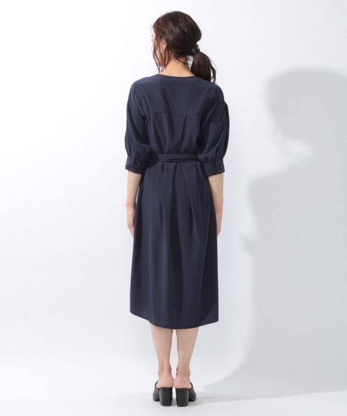 laboratory work（ラボラトリーワーク）の「ドルマンショートスリーブトロミワンピース（ワンピース・レディース・ネイビー/グレー系その他/キャメル・MEDIUM）」の11枚目の写真