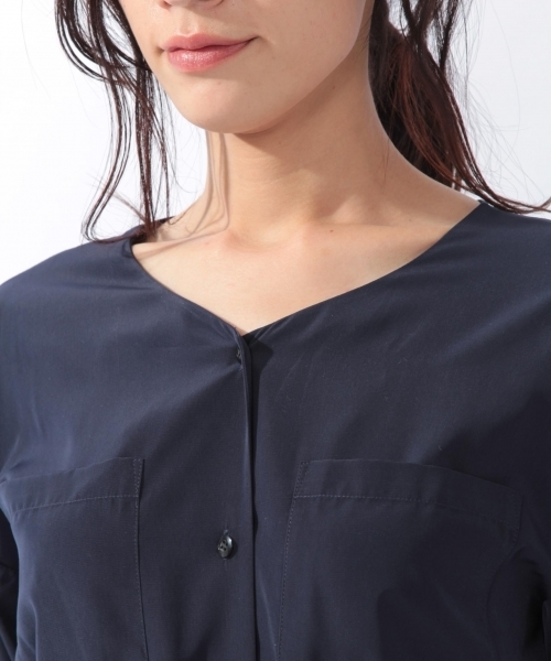 laboratory work（ラボラトリーワーク）の「ドルマンショートスリーブトロミワンピース（ワンピース・レディース・ネイビー/グレー系その他/キャメル・MEDIUM）」の5枚目の写真