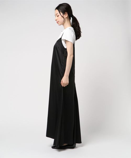 Emma Taylor（エマテイラー）の「サテンキャミドレス（ドレス・レディース・ブラック/グリーン・FREE）」の3枚目の写真