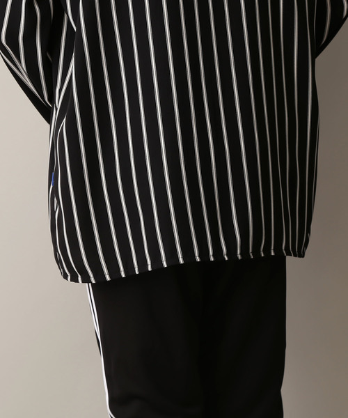 MONO-MART(モノマート)の「サテンストライプオープンカラーシャツ Long sleeve 長袖(シャツ/ブラウス・メンズ・ホワイト/ブラック/ネイビー/ブラック系その他/ブルー系その他/ホワイト系その他・FREE)」の12枚目の写真