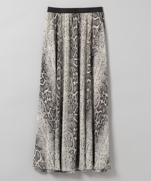 JEANASIS（ジーナシス）の「ムジガラマキシスカート/808040（スカート・レディース・レオパード/パイソン/ボルドー/チャコールグレー・FREE）」の4枚目の写真