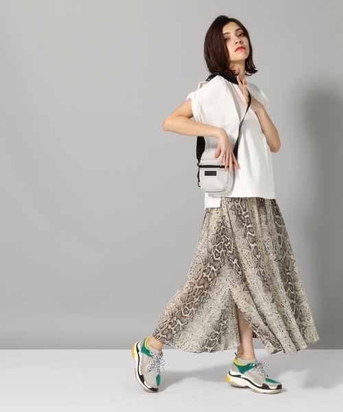 JEANASIS（ジーナシス）の「ムジガラマキシスカート/808040（スカート・レディース・レオパード/パイソン/ボルドー/チャコールグレー・FREE）」の19枚目の写真