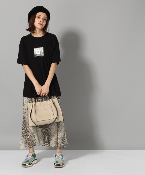 JEANASIS（ジーナシス）の「ムジガラマキシスカート/808040（スカート・レディース・レオパード/パイソン/ボルドー/チャコールグレー・FREE）」の20枚目の写真